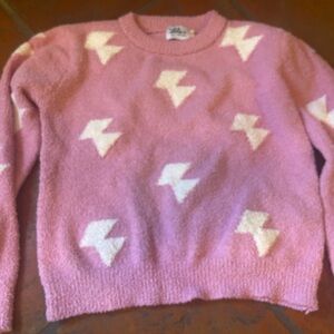 Lola + The Boys Pink Star Sweater